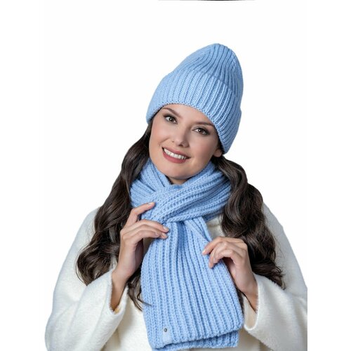 фото Шапка бини landre, размер 56-59 см, голубой