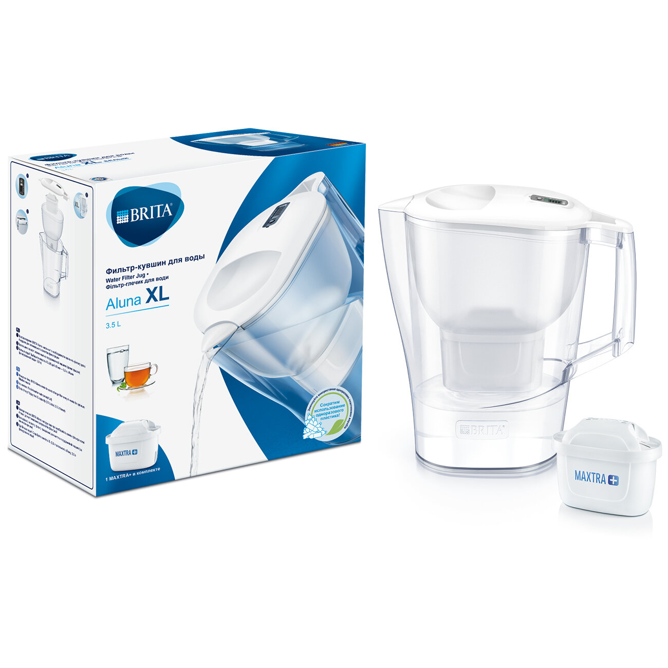 Кувшин BRITA Aluna XL 3,5л, фильтр для воды Брита 1 шт - фотография № 11