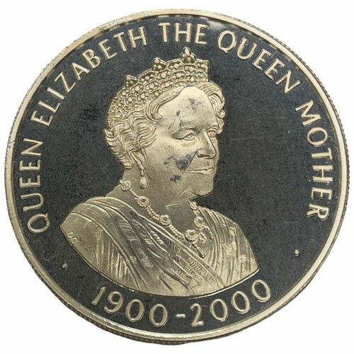 Остров Святой Елены 50 пенсов 2000 г. (100 лет со дня рождения Королевы Матери) (Proof)