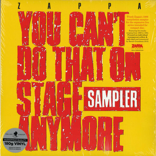 zappa frank виниловая пластинка zappa frank you can t do that on stage anymore sampler Zappa Frank Виниловая пластинка Zappa Frank You Can't Do That On Stage Anymore (Sampler)