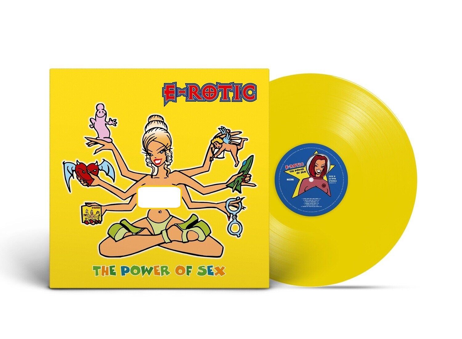 Виниловая пластинка E-Rotic - "The Power Of Sex" (1996/2023) Limited Yellow Vinyl