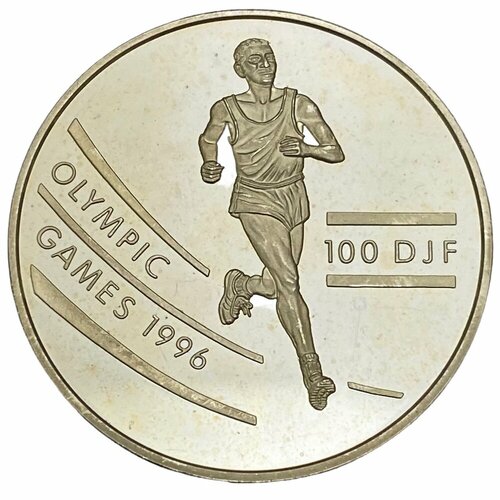 Джибути 100 франков 1994 г. (Олимпийские игры 1996 года) клуб нумизмат монета 100 лев болгарии 1993 года серебро олимпийские игры бобслей