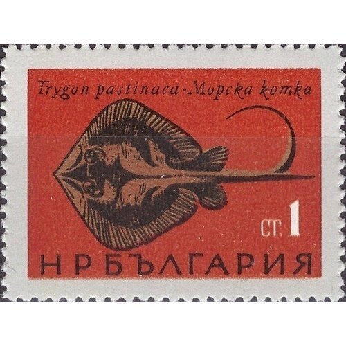 (1965-034) Марка Болгария Скат хвостокол Рыбы Чёрного моря III Θ