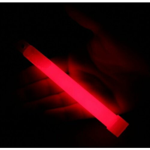 фото Химический источник света 15 см, 1 шт. (красный) будь готов