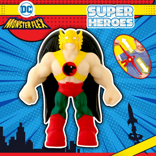 Игрушка антистресс 1TOY MONSTER FLEX SUPER HEROES, Hawkman тянущаяся фигурка 15см ледянка 1toy super heroes 72х41см прямоугольная