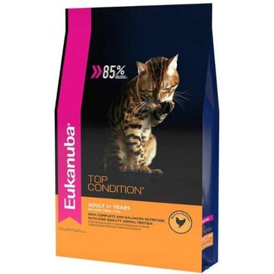 Корм сухой Eukanuba Cat для взрослых кошек, с домашней птицей 10 кг