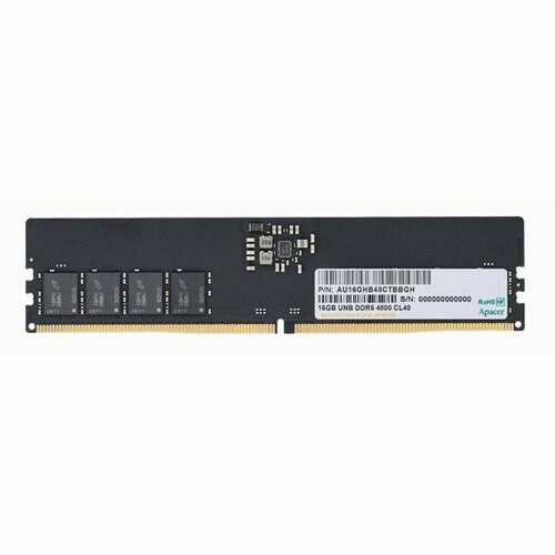 Apacer Модуль памяти DDR5 16GB 4800 MT s CL40 AU16GHB48CTBBGH FL.16G2A. PTH