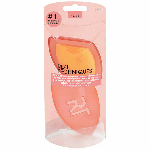 Спонж с футляром для макияжа лица Real Techniques Miracle Complexion Sponge