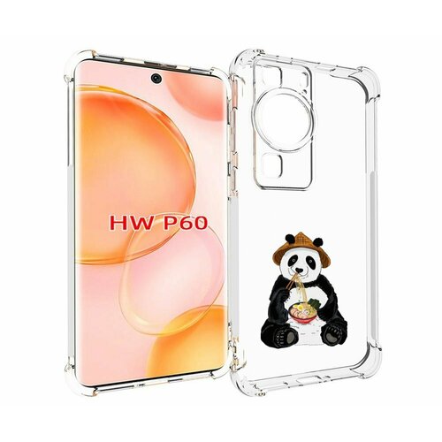 Чехол MyPads панда-любит-лапшу для Huawei P60 задняя-панель-накладка-бампер чехол mypads панда с пончиком для huawei p60 задняя панель накладка бампер