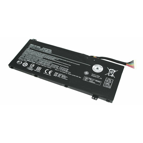 Аккумуляторная батарея для ноутбука Acer Aspire VN7-571G, VN7-791 11.4V 4465mAh 51Wh AC14A8L черная аккумуляторная батарея для ноутбука acer aspire vn7 571g vn7 791 11 4v 4465mah 51wh ac14a8l черная