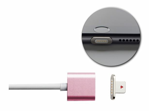 фото Кабель-переходник USB to Lightning Moizen Magnetic Charging Cable для iPhone, розовый (1.2 m)