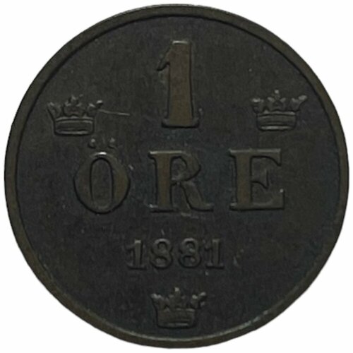 Швеция 1 эре (оре) 1881 г. старая швеция 1 эре орэ 1907 король оскар ii