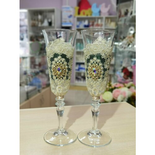 Свадебные бокалы для шампанского 