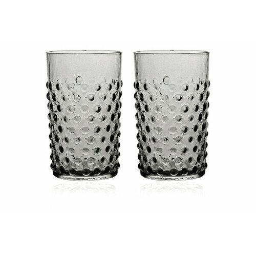 Набор стаканов для воды Klimchi Гвоздь 200 мл, 2 шт, богемское стекло, серый
