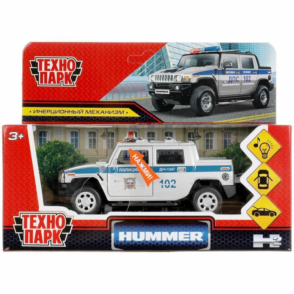 Машина металлическая Hummer H2 Pickup Полиция