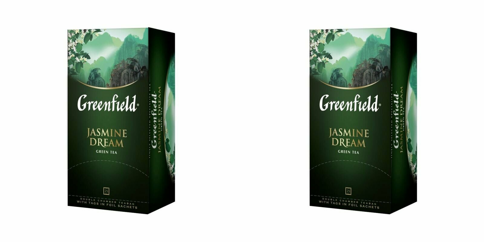 Greenfield Чай в пакетиках Jasmin Dream, зеленый, 25 шт, 2 уп