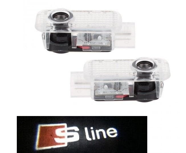 Лазерная проекция для Audi с логотипом S-line без сверления