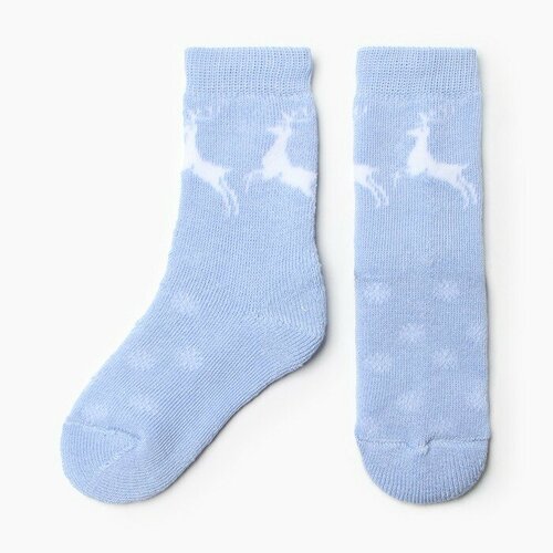 Носки Альтаир размер 23/26, голубой мужские носки 1 пара классические утепленные махровые на новый год на 23 февраля размер универсальный синий