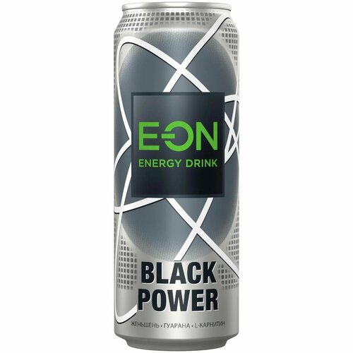 Энергетик E-ON Black Power Original безалкогольный газированный, 450мл, 4 шт.