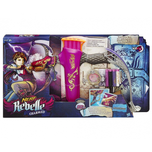 Набор HASBRO N-REBELLE зачарованный ЛУК B1697 + мини-бластер A6925 игрушка лук nerf rebelle чарм b1697