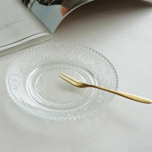 Тарелка стеклянная Винтаж 15 см 302₽