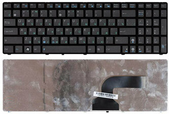 Клавиатура для Asus K73S, русская, черная с рамкой, с маленькой кнопкой Enter