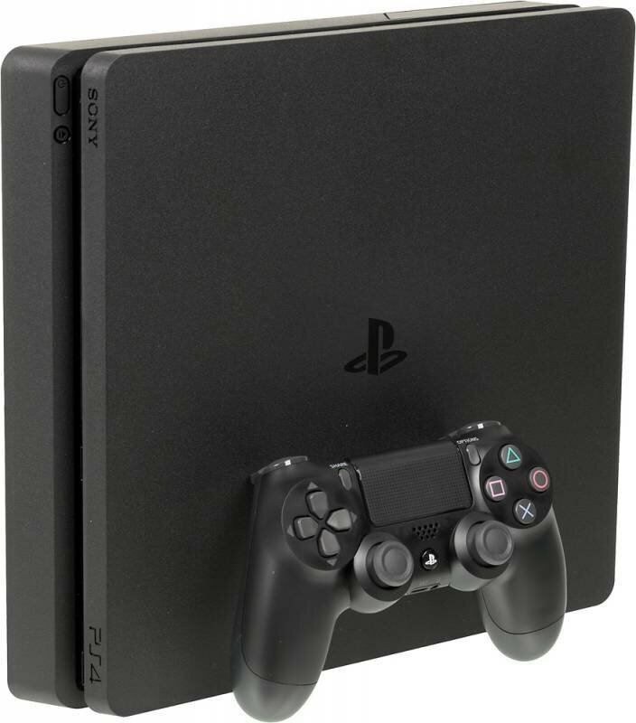 Игровая приставка Sony PlayStation 4 Slim 500 ГБ HDD, без игр, черный, CUH-2108A