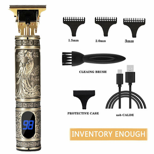 Машинка для стрижки T9 с ЖК-дисплеем дизайн Дракон и Феникс 76700₽