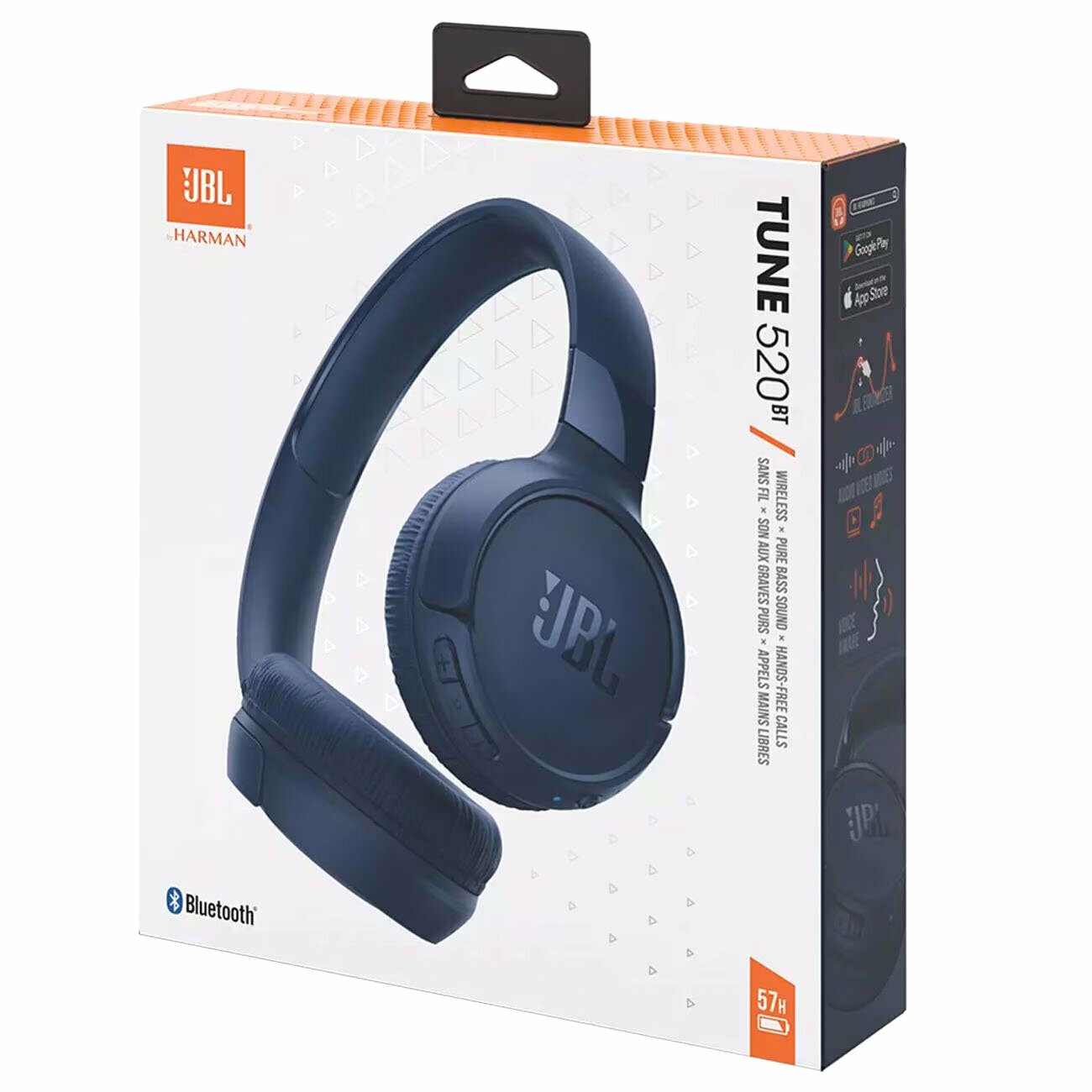 Беспроводные наушники JBL Tune 520BT, Полноразмерные, Цвет: Синий