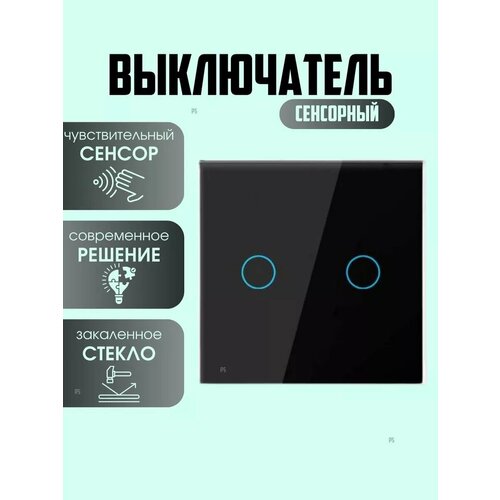 Сенсорный выключатель двухклавишный