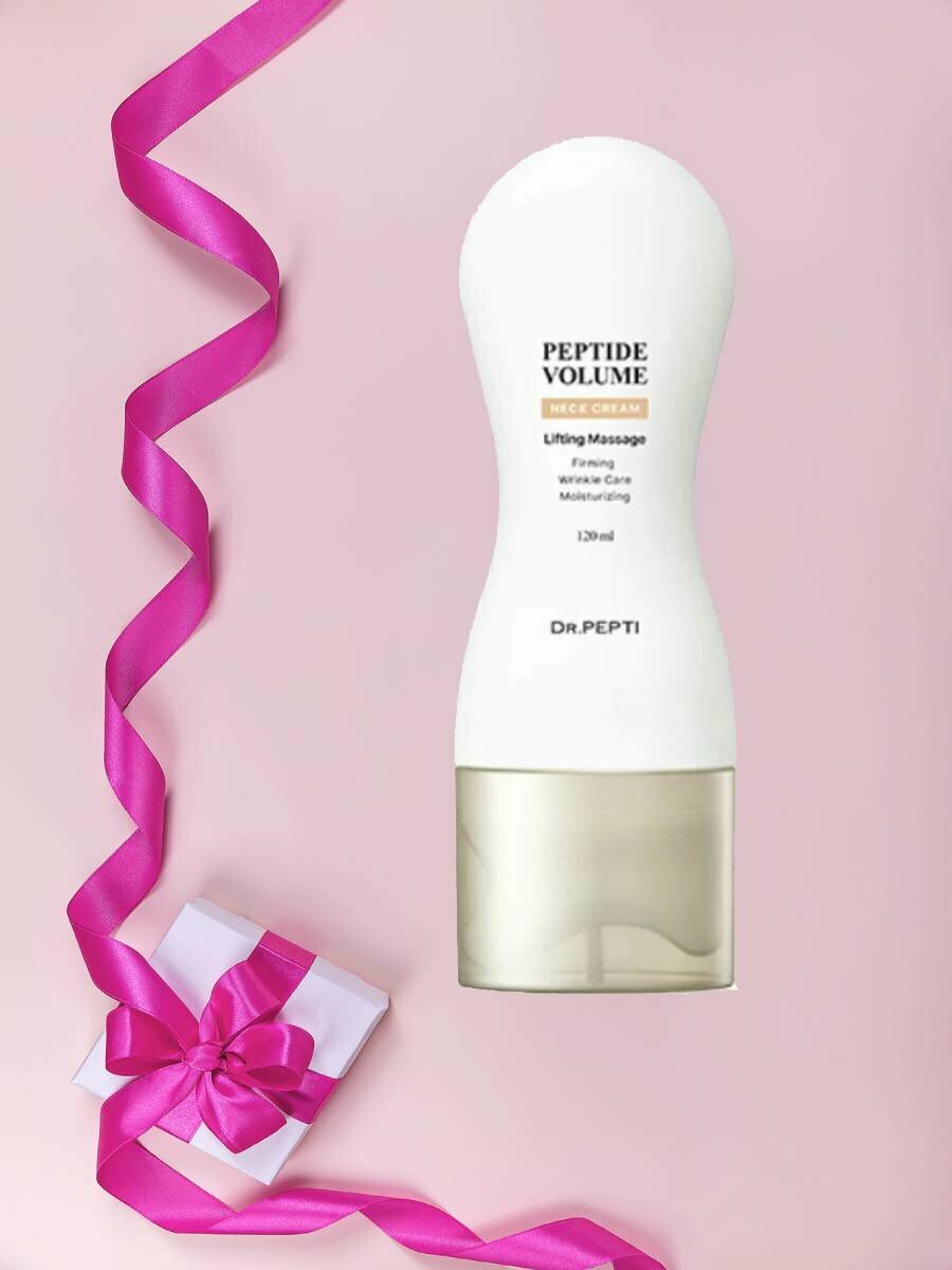 Антивозрастной крем для шеи с апликатором Peptide Volume Neck Cream, Dr. Pepti+, 120 мл