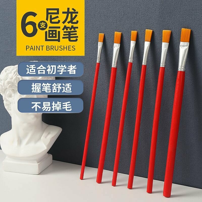 фото Набор гуашевых кистей Lampo Pen, красный