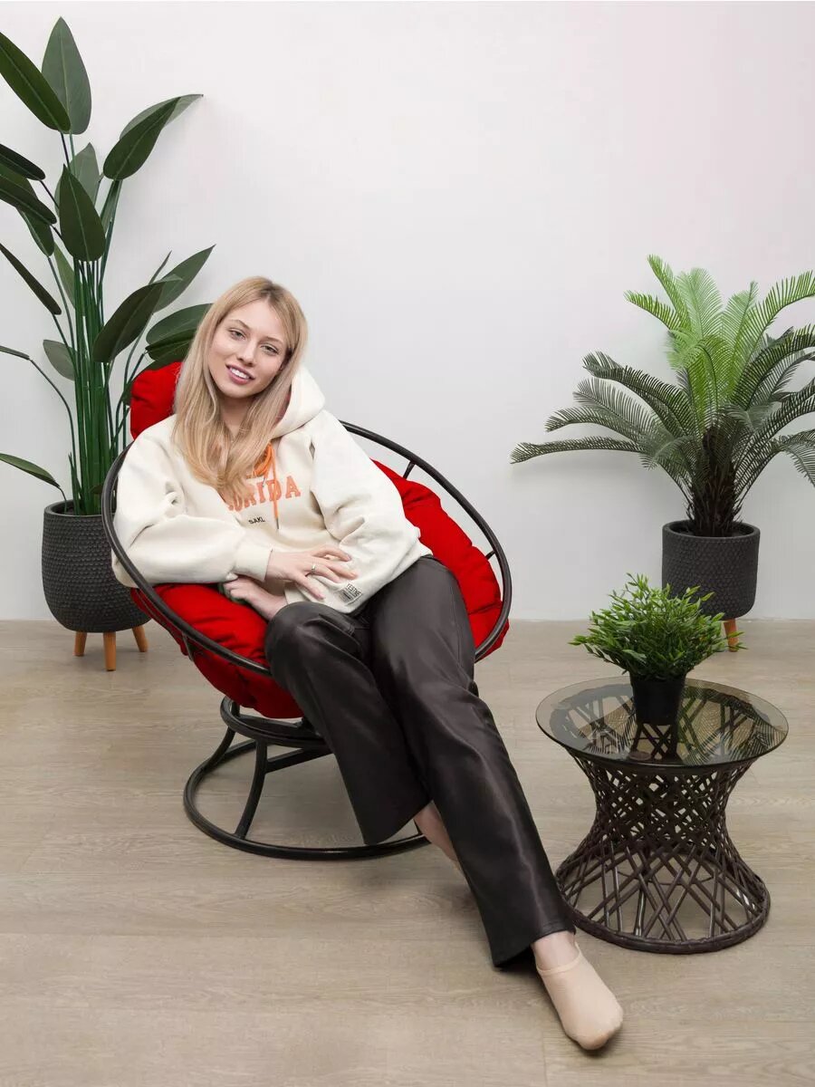 фото Кресло M-GROUP Папасан с ротангом