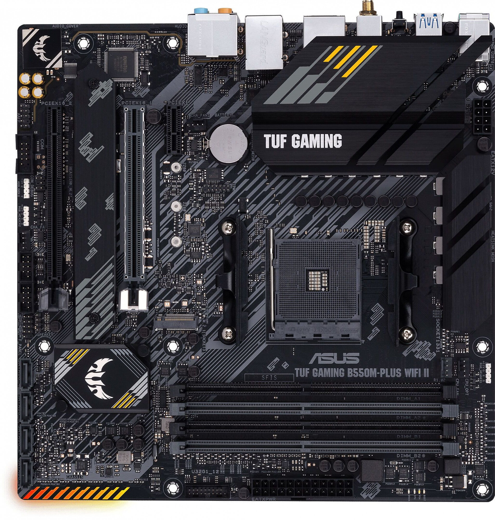 Материнская плата Socket-AM4 mATX B550 Asus TUF GAMING B550M-PLUS WIFI II 4xDDR4 mATX AC`97 8ch(7.1)