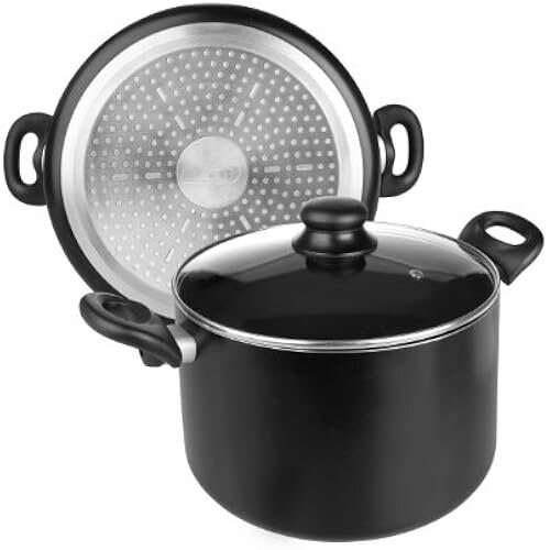 IBILI - Кастрюля со стеклянной крышкой, алюминий, 24 см, с антипригарным покрытием, подходит для индукционной плиты