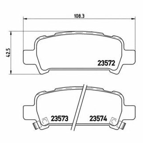 Комплект тормозных колодок Brembo P78011 для Subaru Forester, Impreza, Legacy III, IV, Outback