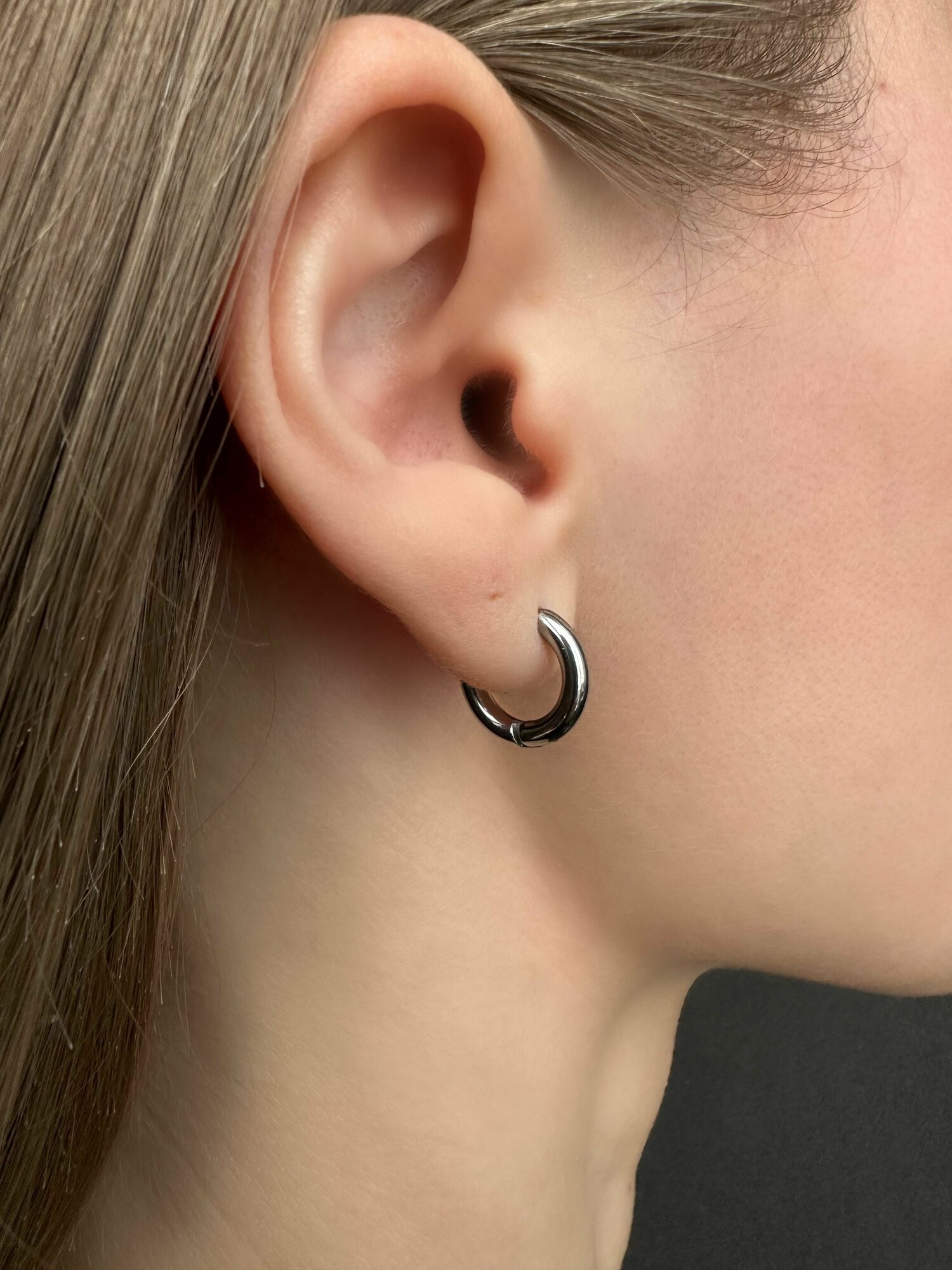 Серьги, размер 8 мм, серебристый — фото 1