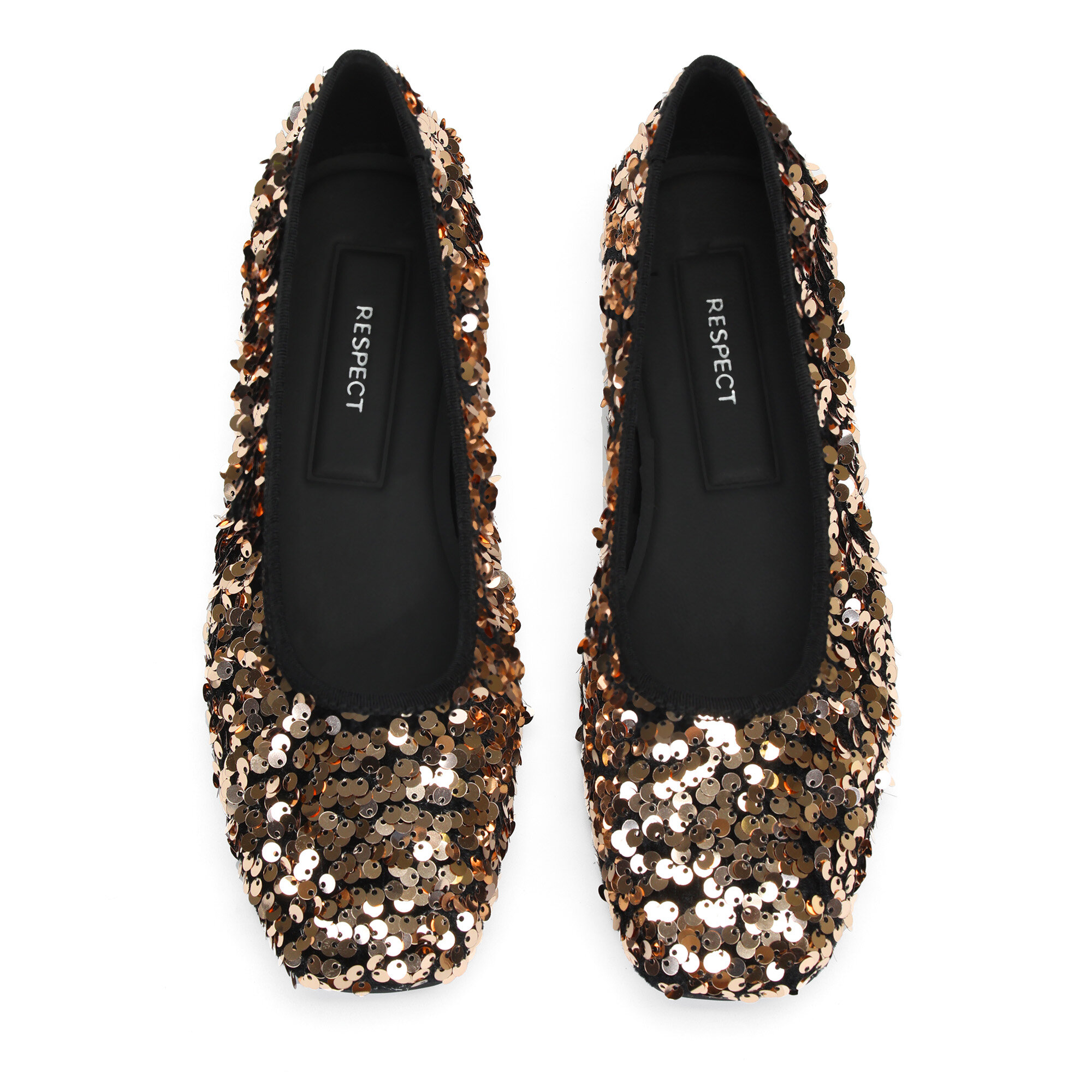 Балетки Respect, размер 37, золотой — фото 1