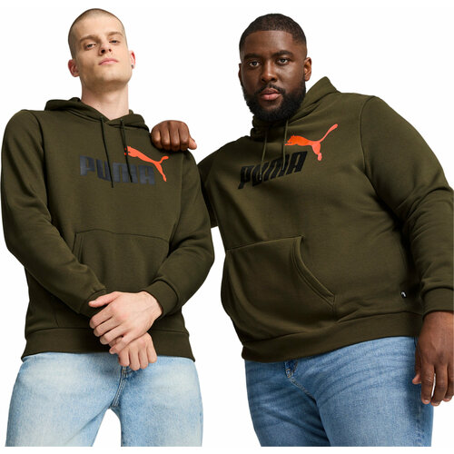 Puma; ESSENTIALS+ 2 COL BIG LOGO FLEECE HOODIE