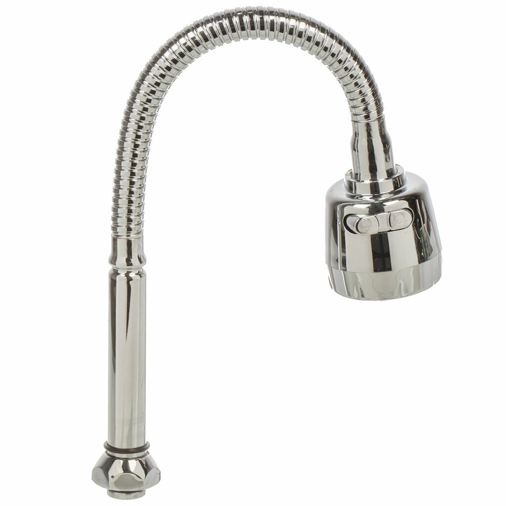 Гибкий излив для смесителя Potato P67-02 2 режима серебристый