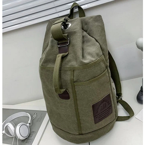 Баул мешок торба 30л. зеленый (олива) брезентовый с боковой ручкой