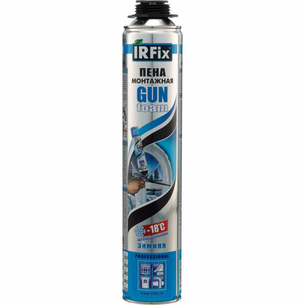 Пена монтажная Irfix Gun профессиональная 50 л 750 мл зимняя