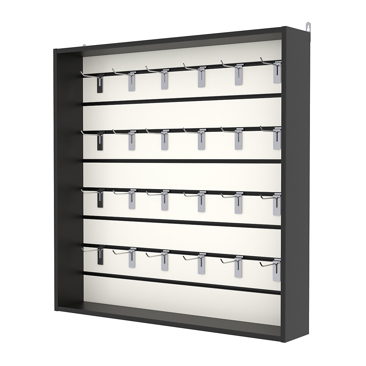 Витрина настенная №4-1В с экономпанелью без полок Черный. Производитель товара - компания Westcom.