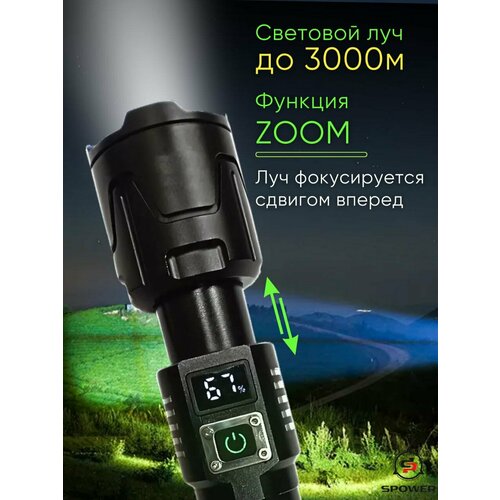 Мощный аккумуляторный фонарь LED 1000 Lumen