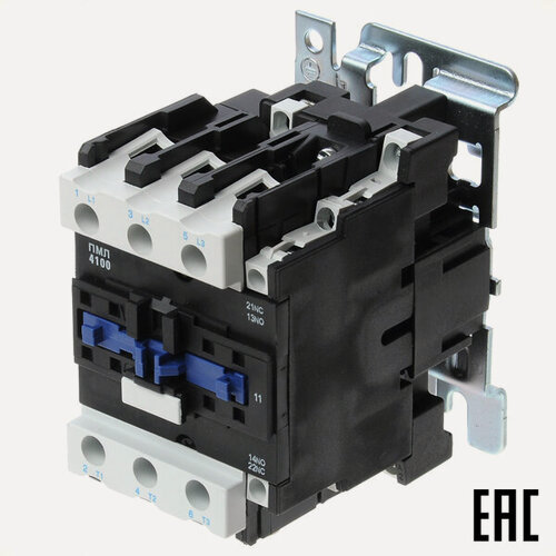 Изображение товара Пускатель магнитный ПМЛ-4100 110В 63А 1р+1з IP00 без реле Электротехник