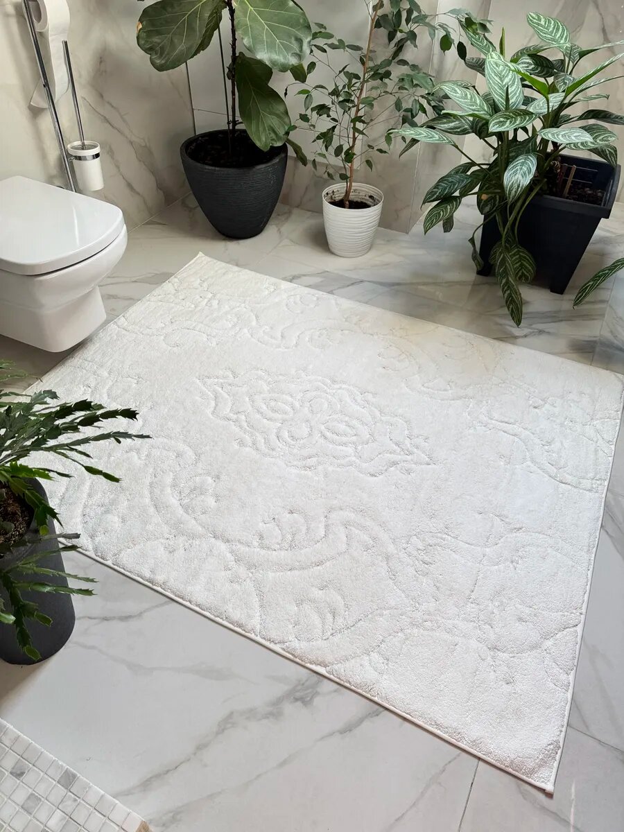 Коврик Natali's Carpets на пол для ванной и туалета 120х150 см Турция