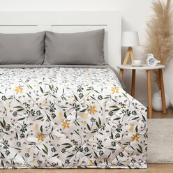 Покрывало LoveLife евро макси «Полевые цветы», 240х210, белый, микрофайбер