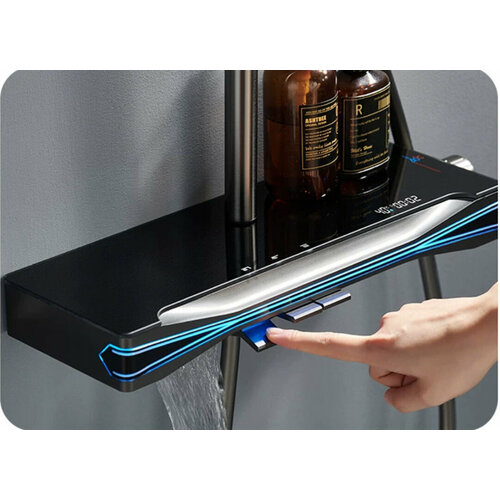 Душевой комплект для ванной комнаты Shower тропический душ серый 160см 23990₽