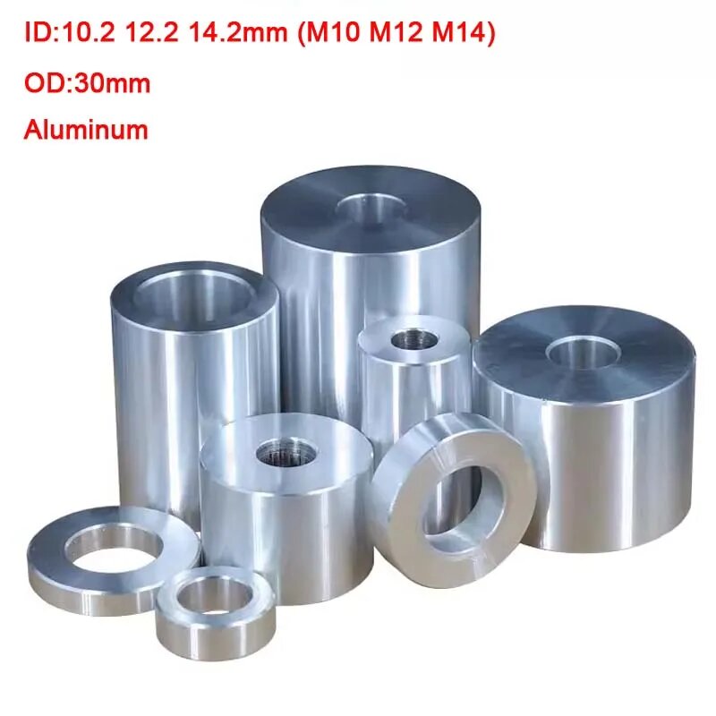 Алюминиевые втулки M10 M12 M14 30 мм Length 50mm(1pcs) M14.2x30xL