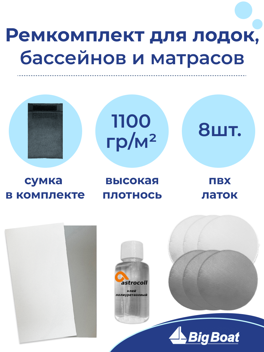 Ремкомплект для лодок ПВХ, матрасов, бассейнов и др. изделий